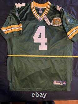 100% Authentic 2007 Brett Favre Green Bay Packers Reebok Jersey Authentic 52 NWT
