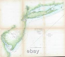 1850 U. S. Coast Survey Map of New Jersey and Long Island