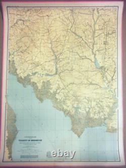 1887 Linen-Backed Original Antique Map of the Bridgeton Area, New Jersey