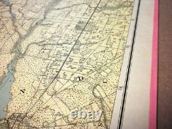 1887 Linen-Backed Original Antique Map of the Bridgeton Area, New Jersey
