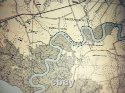 1887 Linen-Backed Original Antique Map of the Bridgeton Area, New Jersey