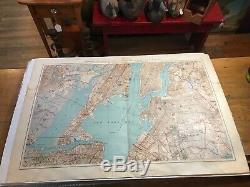 1890 Brooklyn, New York Bay, Jersey City, Hoboken, Bayonne Julius Bien Map