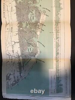1908 4 maps charts inland waterway New Jersey shorel Cape May to Bay Head