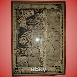 1936 Barnegat Bay Bay Head NJ Illustrated Map Original Harry Tower Cartographer