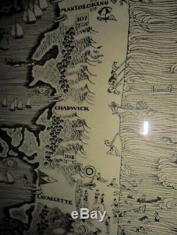 1936 Barnegat Bay Bay Head NJ Illustrated Map Original Harry Tower Cartographer