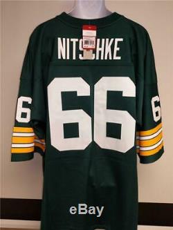 1966 Green Bay Packers #66 Ray Nitschke Size 4XL-5XL Mitchell Ness Jersey $150