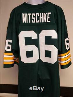 1966 Green Bay Packers #66 Ray Nitschke Size 4XL-5XL Mitchell Ness Jersey $150