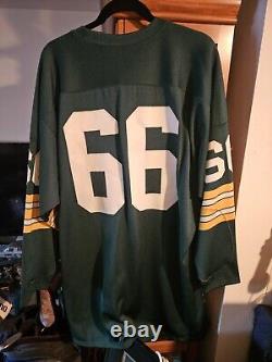 1966 Ray Nitschke Green Bay Packers Authentic Mitchell Ness Jersey 54 NM Throwbk