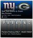 (2) Two New York Giants Tickets Vs Green Bay Packers + Parking Pass 12/1/19
