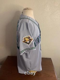 2001 MLB Tampa Bay Devil Rays #39 Mike Caruso Russell Athletics Size 46