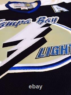 2001 Vincent Lecavalier Tampa Bay Lightning Road Black Jersey