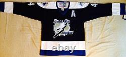 2001 Vincent Lecavalier Tampa Bay Lightning Road Black Jersey Size Men's Medium