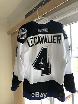 2001 Vincent Lecavalier Tampa Bay Lightning White Jersey Size Men's Small