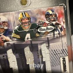 2002 Fleer Box Score Tom Brady/ Favre Warner Triple game used patch /300