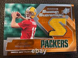 2005 UD SPx Aaron Rodgers Green Bay Packers Rookie Swatch Supremacy Jersey