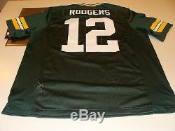 2012 NFL Men's Jersey Green Bay Packers Aaron Rodgers Football L TC Home