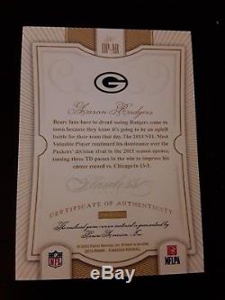 2015 Aaron Rodgers Flawless 2-color Patch #12/50 Jersey # Green Bay Packers
