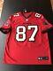 2020 Nike Tampa Bay Buccaneers Gronkowski #87 Red-stitched-game Jersey Large
