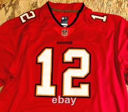 2020 Tampa Bay Buccaneers Tom Brady #12 Red Stitched Game Jersey 4XL