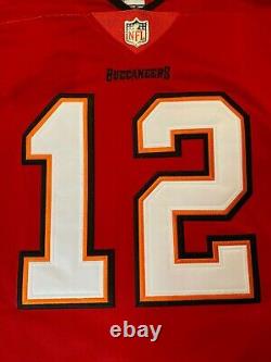 2020 Tampa Bay Buccaneers Tom Brady #12 Red Stitched Game Jersey Large