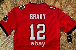 2020 Tampa Bay Buccaneers Tom Brady #12 Red Stitched Game Jersey XL