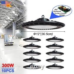 300W LED UFO High Bay Shop Light 10 Pack Factory High Ceiling Lighting 30000 Lms