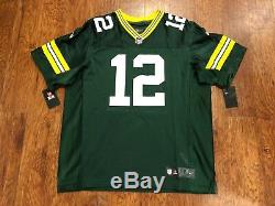 $325 NEW Nike Green Bay Packers Elite On-Field Jersey Aaron Rodgers 52 XXL Green