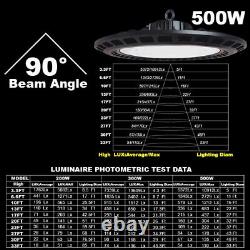 4 Pack 500W Garage Led Lights Warehouse Factory Commercial Lights 50000Lm 6500K