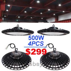 4 Pack 500W UFO Led High Bay Light Industrial Commercial Factory Warehouse Light