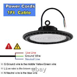 4Pack 500W UFO LED High Bay Light Garage Warehouse Industrial Commercial Fixture