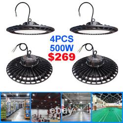 500W UFO LED High Bay Light Factory Warehouse Industrial Commercial Lighting 4PC