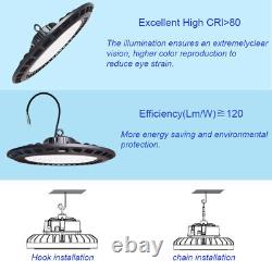 500W UFO LED High Bay Light Factory Warehouse Industrial Commercial Lighting 4PC