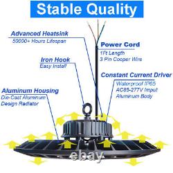 500W UFO LED High Bay Light Factory Warehouse Industrial Commercial Lighting 4PC