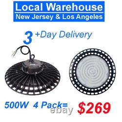 500W UFO LED High Bay Light Factory Warehouse Industrial Commercial Lighting 4PC