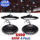 500w Ufo Led High Bay Light Shop Lights Warehouse Commercial Lighting Lamp 4pack