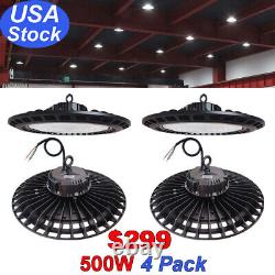 500W UFO LED High Bay Light Shop Lights Warehouse Commercial Lighting Lamp 4PACK