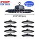 8 Pack 300 W Ufo Shop Light Industrial Commercial High Bay Led Lights 30000 Lm