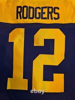 AARON RODGERS #12 GREEN BAY PACKERS Nike Elite THROWBACK Football Jersey 40 NWT