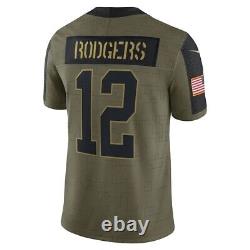 AARON RODGERS 2021 Nike Salute to Service Jersey GREEN BAY PACKERS 2XL