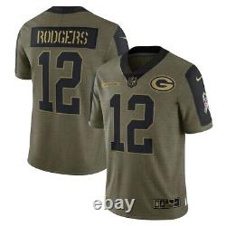 AARON RODGERS 2021 Nike Salute to Service Jersey GREEN BAY PACKERS 2XL