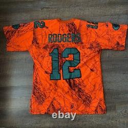 AARON RODGERS GREEN BAY PACKERS Salute To Service Orange Camo NFL Team JERSEY 48