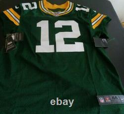 AARON RODGERS Green Bay PACKERS Football Elite NIKE Sewn 913569-323 Jersey 44