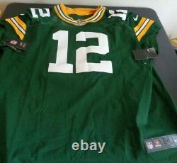 AARON RODGERS Green Bay PACKERS Football Elite NIKE Sewn 913569-323 Jersey 52