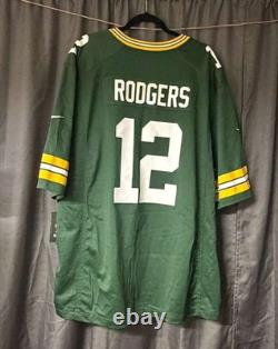 AARON RODGERS Green Bay Packers Nike Vapor Limited Home Jersey Men's XXL NWT