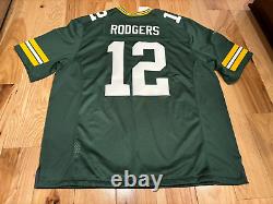 AARON RODGERS Green Bay Packers Nike Vapor Limited Home Jersey Men's XXL NWT