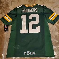 AARON RODGERS NIKE ELITE size 40 NFL Jersey Green Bay Packers Titletown MVP