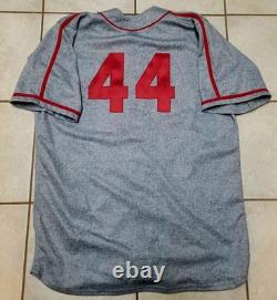 AIS New York Mets / Cubans #44 Baseball Jersey Size 46 Gray Red Jason Bay Issued