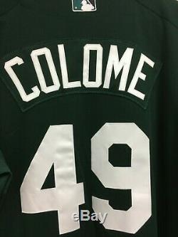 ALEX COLOME 49 Tampa Bay Devil Rays Button Front Game Issued Baseball Jersey 48