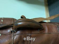 ANTIQUE BROWN all genuine LEATHER GOLF CARRY BAY A. F. Corp. New Jersey