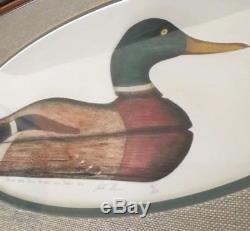 ARTHUR NEVIN Wood Duck Hen DECOY Print Art Signed -BAY HEAD NEW JERSEY 1920 RARE